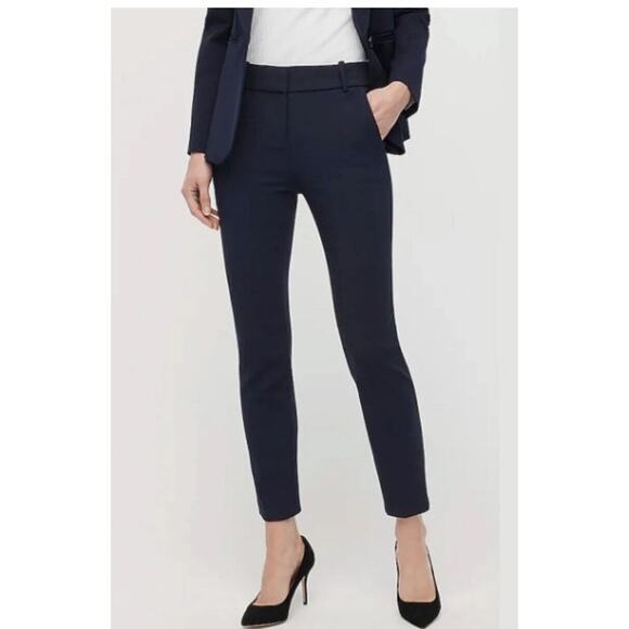 J CREW 365 Cameron Slim Crop Pant in Four-Season Stretch Size 6 Navy Blue - Picture 5 of 10